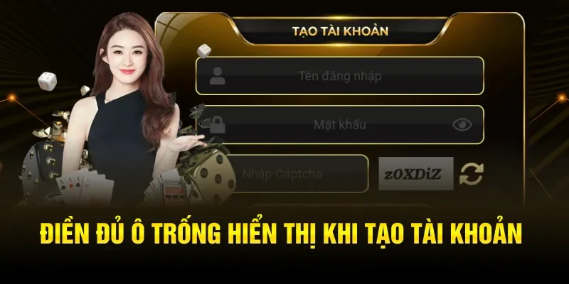 Điền đủ ô trống hiển thị khi đăng ký hitclub