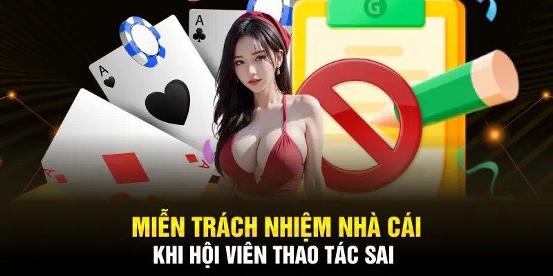 Miễn trừ trách nhiệm nhà cái khi hội viên thao tác sai